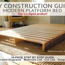 Full Modern Platform Bed Detailed