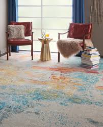 vibrant colorful rug for dining room