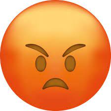 enojado rostro emojis linda emoticon