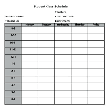 You Course Schedule Planner Template Calendar 2017 Excel