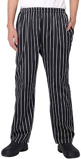 Black and white striped cargo pants. Amazon Com Men S And Women S Baggy Chef Pants Black And White Stripes Cargo Style Cook Pant Clothing