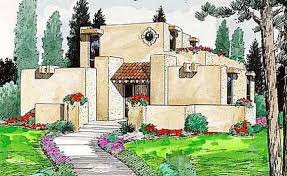 Santa Fe Mediterranean Style House Plans