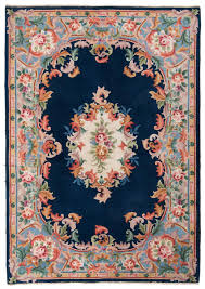 chinese carpet night blue 195 x 140 cm