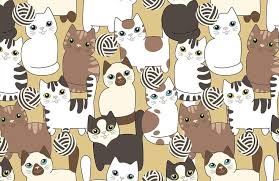 Siamese Cat Pattern Mural Wallpaper