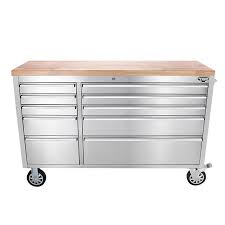 55 brushed stainless steel 10 drawer