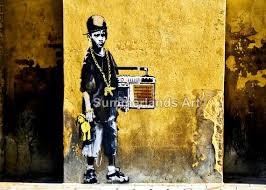 Banksy Ghetto Boy 70x50cm Fine Art