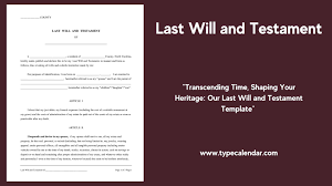 and testament templates pdf