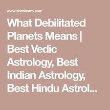 What Debilitated Planets Means Best Vedic Astrology Best