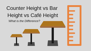 counter height vs bar height vs caf