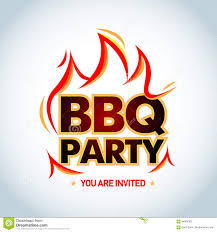 Bbq Party Logotype Template With Flames Barbecue Party Logo Party