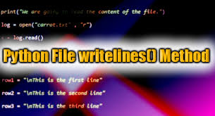 python file writelines method