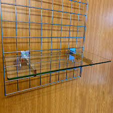 Gridwall Glass Shelves 600mm Wide