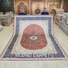 yilong 9 x12 handknotted silk area rug