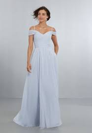 Chiffon Bridesmaids Dress With Off The Shoulder Draped