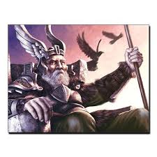 Viking Wall Art Norse God Odin Canvas