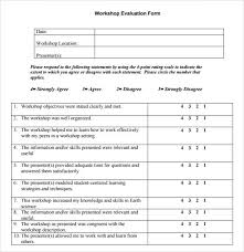 Free 10 Sample Workshop Evaluation Forms In Pdf Word