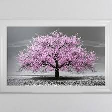 Shh Interiors Pink Cherry Tree Framed