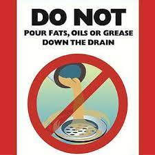 pour grease down the drain
