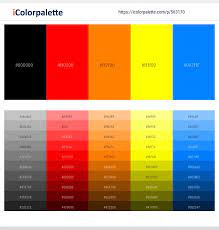 color schemes with red and yellow color