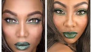 tyra banks inspired green eye makeup