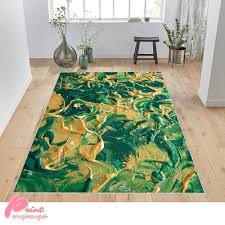 flat lay acrylic paint modern area rug