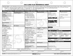 Cna Care Plan Reference Sheet