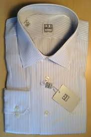 145 Ike Behar New York Powder Blue 100 Cotton Dress Shirt