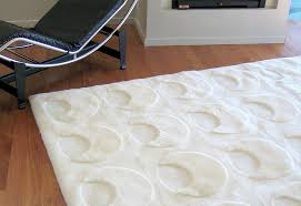 bowron white sheepskin oddly shaped rug