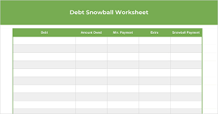 Free Debt Snowball Worksheet Spreadsheet Printable