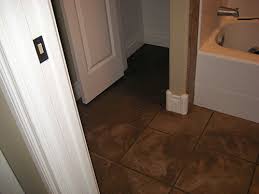 water damage to bathroom floors