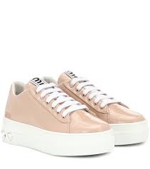 Embellished Patent Leather Sneakers