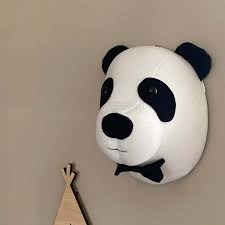 Panda 3d Head Wall Mount Nursery