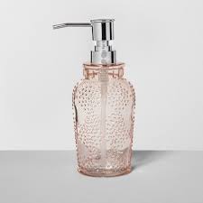 Glass Soap Lotion Dispenser Blush