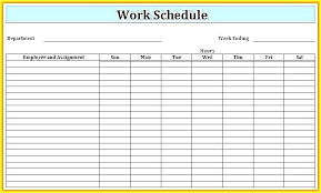 Free Work Schedule Templates For Word And Excel Plan Template