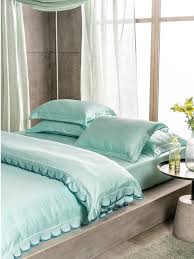 mint green 200 tc bed sheet set