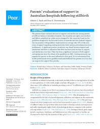 australian hospitals following stillbirth