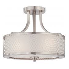 Nuvo 60w Semi Flush Mount Ceiling Light Brushed Nickel Nuvo 60 4692 Homelectrical Com