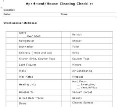 Cleaning Checklist For Housekeeper Template Rsenterprises Co