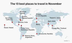The Best Places To Visit In November gambar png