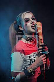 There are some traditional games like bobbing for apples and smashing a piñata that can easily. Cosplayer Madchen Mit Harley Quinn Kostum Halloween Make Up Leinwandbilder Bilder Genannt Cosplay Illustrative Myloview De