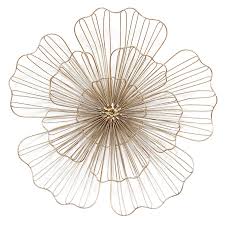 Gold Wire Flower Wall Decor 23