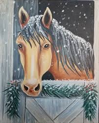 Winter Horse Canvas Age 16