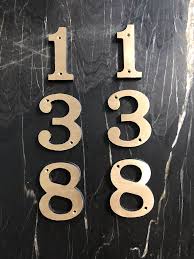 Everyone seems to forget that you use fonts to display numbers too. Horizontal Brass House Address Numbers Kcastings Inc