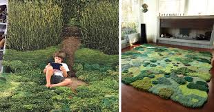 unique wool rugs that bring moss and