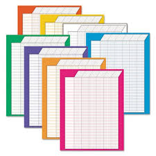 Trend Vertical Incentive Charts 22w X 28h 8 Assorted Colors Pack Tept73901