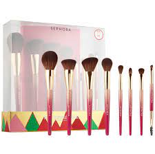 season to sparkle 8 piece makeup brush set