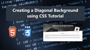 diagonal background design using html