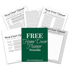 free home decor planner template
