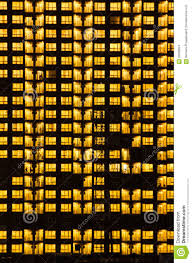 Warm Night Light Building Pattern Stock Photo Image Of