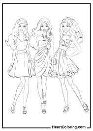 barbie coloring pages to print on a4